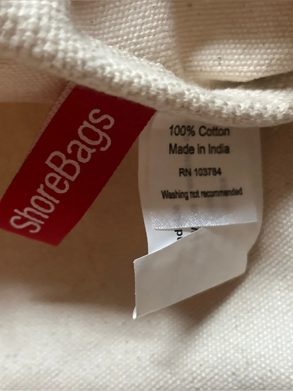 ShoreBags Large Canvas Tote Bag Detachable Strap Beach Summer